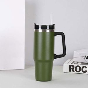 Stainless Steel Tumbler 30Oz Vacuum Insulated With <b>Straw</b> Travel Mug Pink Blue Green - Product Image 4