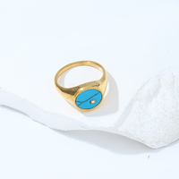 Bijoux Bagues pour Femmes Étanche Unique Turquoise Abalone Shell Zircon Bague Malachite Bague 2025