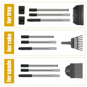 Set di vassoi e rastrelli per cacca di cane confezione da 3 <span class=keywords><strong>Scooper</strong></span> per cani in metallo con manici sezionali regolabili lunghi pala per la pulizia del cane - Product Image 4