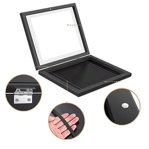 Marco <span class=keywords><strong>de</strong></span> Fotos Personalizado <span class=keywords><strong>de</strong></span> Madera Negra para Niños, Marco <span class=keywords><strong>de</strong></span> Exhibición Intercambiable con Vidrio Resistente a Roturas para Fotos Horizontales y Verticales - Product Image 6