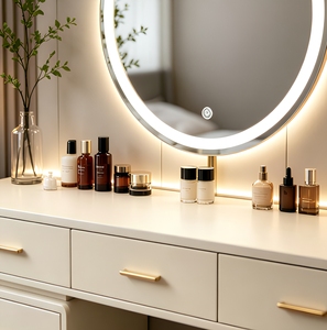 <span class=keywords><strong>Espejo</strong></span> <span class=keywords><strong>Blanco</strong></span> Profesional Moderno con Luces, 3 Modos de Iluminación, <span class=keywords><strong>Tocador</strong></span> de Maquillaje y Mesa de Vestir para Dormitorio - Product Image 2