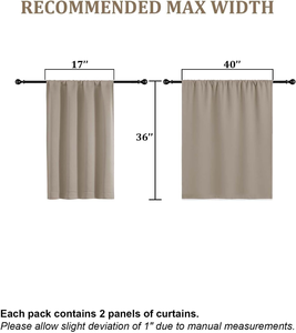 Rideaux occultants courts modernes de style ferme pour fenêtres de cuisine, isolants thermiquement, pour cafés - Product Image 3
