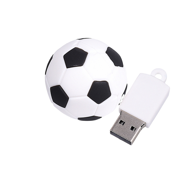 3D Cartoon PVC Ball USB Flash Drive 4GB Rubber Pendrive Football Basketball Baseball Bowling Themes 2.0 Usb Stick New Product