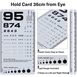 Tabella Oculistica Tascabile Snellen <span class=keywords><strong>Rosenbaum</strong></span>, Carta in Plastica Portatile a Doppia Faccia per Esami della Vista (Confezione da 2, 6 Piedi) - Product Image 4