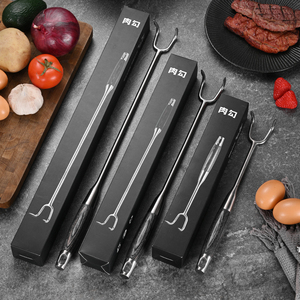 Chất Lượng Cao 304 Thép Không Gỉ Thịt Móc Thực Phẩm Tiện Dụng Flipper Thịt Nướng Thịt Lợn Xúc Xích Treo Móc Dài Xử Lý Thịt Móc - Product Image 3