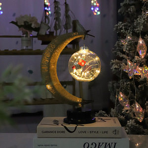 Upgraded Christmas <strong>Moon</strong> Lamp LED <strong>Ball</strong> Wishing Small Table Lamp Bedroom Decoration Lamp for Gift Holiday Atmosphere Decoration - Product Image 3