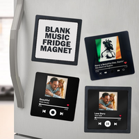 Aimant photo pour réfrigérateur personnalisé avec musique, design moderne, durable, pour anniversaire, sublimation vierge