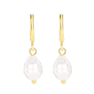 Orecchini Pendenti con Perle Finte Irregolari, Gioielli Eleganti da Donna per Uso Quotidiano - Product Image 5