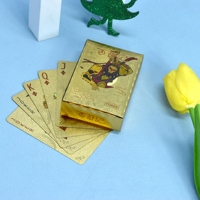 Cartes à jouer en papier plaqué or de haute qualité, logo gravé sur mesure avec étui en papier pour cadeau