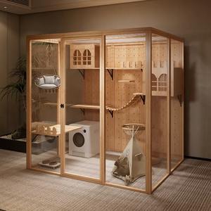 Villa per Gatti Grande Personalizzata con Vetro Panoramico per Interni Gabbia per Gatti di Lusso per Uso Domestico e Vetrine Commerciali - Product Image 6