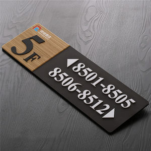 Placa de dirección de puerta de habitación de hotel personalizada, placa de alfabeto, letrero de número de puerta de casa moderno acrílico personalizado, letreros de puerta de números de casa - Product Image 4