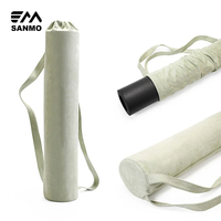 Sac de yoga en toile de coton biologique à cordon de serrage avec sangle écologique sac de transport de tapis de yoga Pilates de yoga avec logo personnalisé haute densité en gros