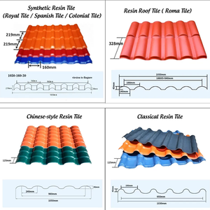 3/4 capas ASA PVC aislamiento plástico para techos hoja tradicional resina sintética teja Tejas De Upvc Teja termoacústica Pvc - Product Image 5