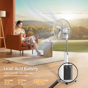 Ventilador de Pie Eléctrico Portátil con Control Táctil, 180° de Circulación de Aire, Silencioso para Personas Mayores, Altura Ajustable, Bajo Nivel de Ruido - Product Image 5