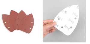 40 pièces/ensemble feuilles abrasives triangulaires papier abrasif 140mm * 90mm <span class=keywords><strong>disque</strong></span> abrasif pour polissage outil abrasif à <span class=keywords><strong>bande</strong></span> papier abrasif à trous - Product Image 4