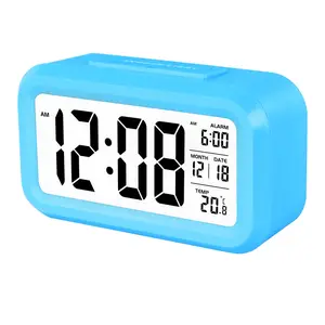 Large LCD Display Alarm Clock Cheap Small Indoor Room Desktop LED Elegant digital alarm clock