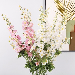 Fiori Artificiali di Delphinium in Seta di Alta Qualità, 93cm di Lunghezza, Blu, per Decorazioni Casa e Matrimonio - Product Image 1