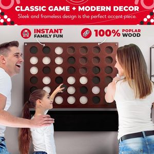 Mur Monté En Bois Géant 4 dans une Rangée Chambre Umbo Taille Avec Pièces Pièces Jeux Muraux Décoration Murale Accessoires de Jeu pour Enfants et Adultes - Product Image 3