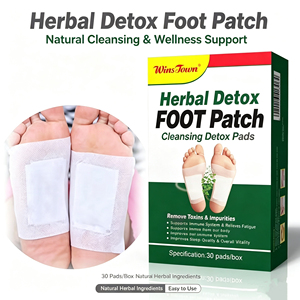 Patchs détoxifiants pour les pieds au charbon de bambou et à l'armoise, marque privée Winstown, pour adultes, améliorent l'immunité, soulagent le stress, favorisent le sommeil. - Product Image 2