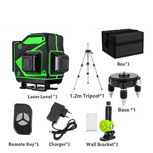 12 lignes 360 niveau Laser auto-nivelant sans fil à distance 3d horizontal et vertical puissant faisceau vert croisé avec trépied - Product Image 6