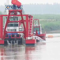 Nouvelle drague à aspiration-coupeuse ETERNE Diesel, profondeur de dragage 12m, avec boîte de vitesses de capacité 500m³/h pour l'extraction de sable de rivière et le nettoyage de boues