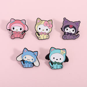 Fabrik preis Hochwertige süße Kawaii Cat Cosplay Kitty und Freunde Anstecknadel Emaille Pins - Product Image 4