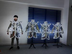 Venta caliente tamaño real adulto puesta en escena baile colorido luminoso Led luces traje noche Club Led actuación traje LED vestido - Product Image 4