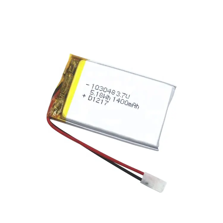 Rechargeable Lithium Li-Po 103048 Lithium Polymer Battery 3.7V 1400mAh For Cervical Massager