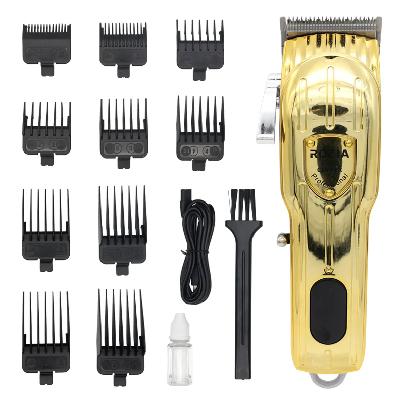 Rozia Electric Hair trimmer & clippers gold LED display hair clipper blade cheaper professional hair cutting machine For Men