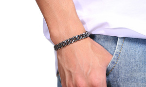 Usine Stock Cubain Chaîne Bracelet 3-11mm Largeur En Acier Inoxydable <span class=keywords><strong>Gourmette</strong></span> Cubain Lien Hip Hop 18/21/23cm Hommes Bracelet En Gros - Product Image 5