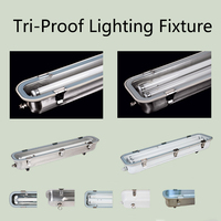 Luminaire tubulaire tri-preuve à DEL en acier inoxydable de 4 pieds pour l'éclairage industriel extérieur des entrepôts, des bateaux et de la marine