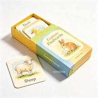 Cartes flash éducatives personnalisées de luxe pour enfants, jeu de mémoire à coins arrondis pour l'apprentissage des enfants