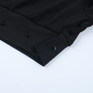 Y2K nero con <span class=keywords><strong>spalle</strong></span> <span class=keywords><strong>scoperte</strong></span> Casual felpa a costine Pullover con scritta personalizzata con grafica a maniche lunghe t-Shirt Top da donna - Product Image 4