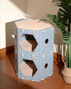 2026 New Arrival Sound Absorbing Cat <b>Bed</b>, Durable Acoustic Felt Cat House Customizable for Music Studio & Office - Product Image 1