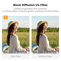 Kit de filtres magnétiques K&F Concept Black Diffusion1/4 VND2-32 réglables, adaptateur de filtre magnétique pour téléphone et DJI Pocket 3/4