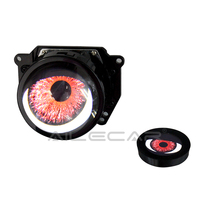 AILECAR Composant de phare LED dynamique Eagle Eye Devil Eye nouvellement modifié, lentille décorative clignotante 12V pour voiture