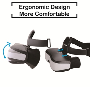 Gafas de Video 3D, Casco <span class=keywords><strong>HMD</strong></span> E636 con Pantalla HD, Entrada HD, Pantalla Virtual de >80 Pulgadas, Batería de 2800 mAh - Product Image 2