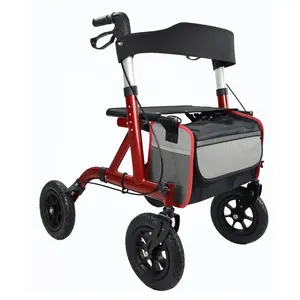 Multi Functional Walking Machine Rollater Walker Aluminum Light Weight Walking Aids Mobility Moving Rolator Quad Cane Walkers