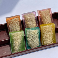 Savon Artisanal Luxueux de Haute Qualité au Lait de Chèvre, avec Logo Personnalisé, pour le Visage, Exfoliant, Nettoyant, Miel, Loofah et Huiles Essentielles