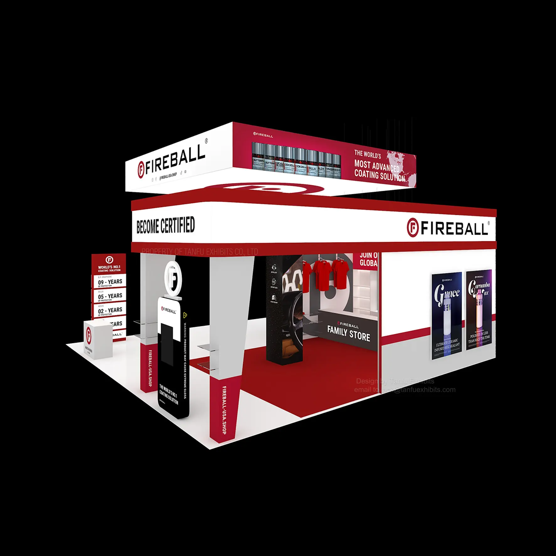 Trade Booth Show Exhibition Services for Advertising with Light Boxes