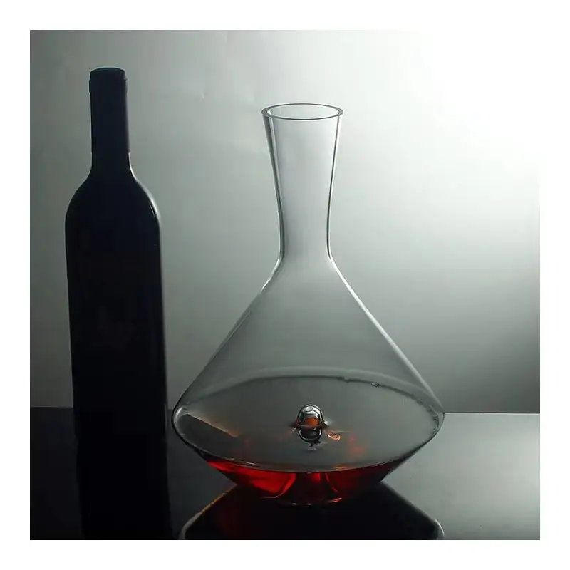 Decanter de vinho tinto de forma única, cristal sem chumbo, vinho tinto, artesanato especial, transparente, decanter de vidro personalizado