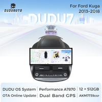 DUDUAUTO Passend für Ford Kuga 2013-2018 12,3-Zoll Modifiziertes Android-System Bluetooth Car-Play Navigationsbildschirm