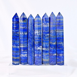 منتجات الشفاء الروحية الحرفية الشعبية برج الكريستال للطاقة الطبيعية اللازورد نقطة كبيرة لتزيين المنزل فنغشوي - Product Image 2