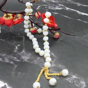 Tasbih Étnico de Cristal de Color Sólido de 10 mm, 33 Cuentas Transparentes y Brillantes, Misbaha Musulmana para Oración Islámica, Regalo para Ramadán y Eid - Product Image 1