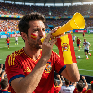 Corneta de Plástico Elegate con Serigrafía de la Copa de Fútbol, Bandera de Equipo, Generador de Ruido Portátil para Adultos, Eventos Deportivos - Product Image 3
