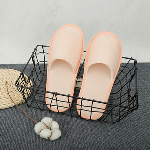 Vente en gros <span class=keywords><strong>d</strong></span>'usine de pantoufles personnalisées en lin gris rose pantoufles jetables respirantes pour <span class=keywords><strong>appartement</strong></span> <span class=keywords><strong>d</strong></span>'invités à bout ouvert avec logo - Product Image 5
