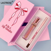 Nouvelle Tendance Kit Maquillage Lèvres 2-en-1 : Huile Repulpante Magique Hydratante et Crayon à Lèvres Végétalien, Baume Brillant et Huile de Lèvres Effet Beurre