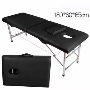 Cama Portátil de Acero Inoxidable para Salón de Belleza, Cama Especial para Pestañas, Cama de Spa con Cuero Sintético, Mesa de Masaje Plegable de Metal para Uso en Hoteles - Product Image 1