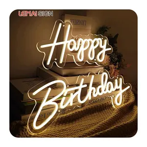 Happy Birthday neon Personalized Pink Small Diy Light Oh Baby Hustle Led Letter