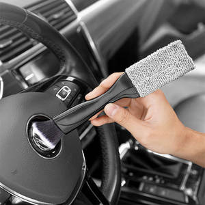 Brosse de nettoyage pour voiture en ABS et polyester, pour grille d'<span class=keywords><strong>a</strong></span>ération, tableau de bord, dépoussiérage, nettoyage de la climatisation, brosses de lavage de voiture, vente chaude - Product Image 4